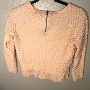 French connection | extra Small | Blush pink textured boxy sweater
